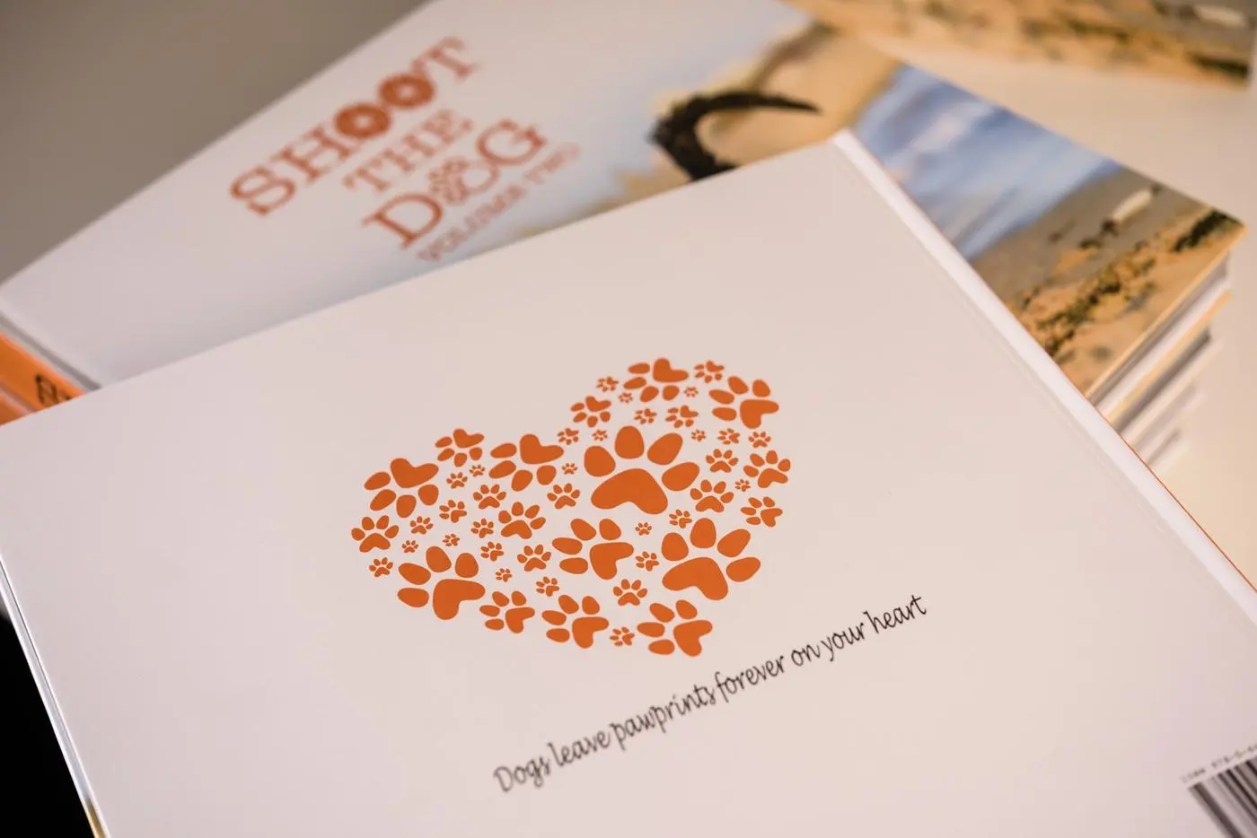 Shoot the Dog, Volume Two, open on a table